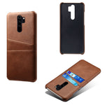 Double Card Slots PU Leather PC Shell Case for Xiaomi Redmi Note 8 Pro