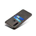 Dual Card Slots PU Leather Coated Hard PC Case for Xiaomi Redmi Note 8