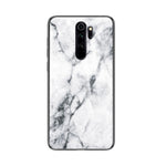 Marble Texture Tempered Glass + PC + TPU Hybrid Case for Xiaomi Redmi Note 8 Pro