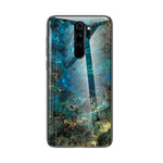 Marble Texture Tempered Glass + PC + TPU Hybrid Case for Xiaomi Redmi Note 8 Pro
