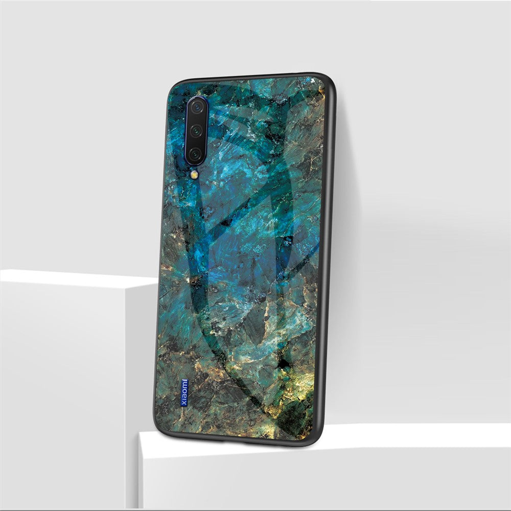 Marble Grain Pattern Tempered Glass PC + TPU Protective Shell for Xiaomi Mi CC9e/Mi A3