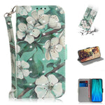 Pattern Printing Leather Wallet Protective Case with Strap for Xiaomi Redmi Note 8 Pro