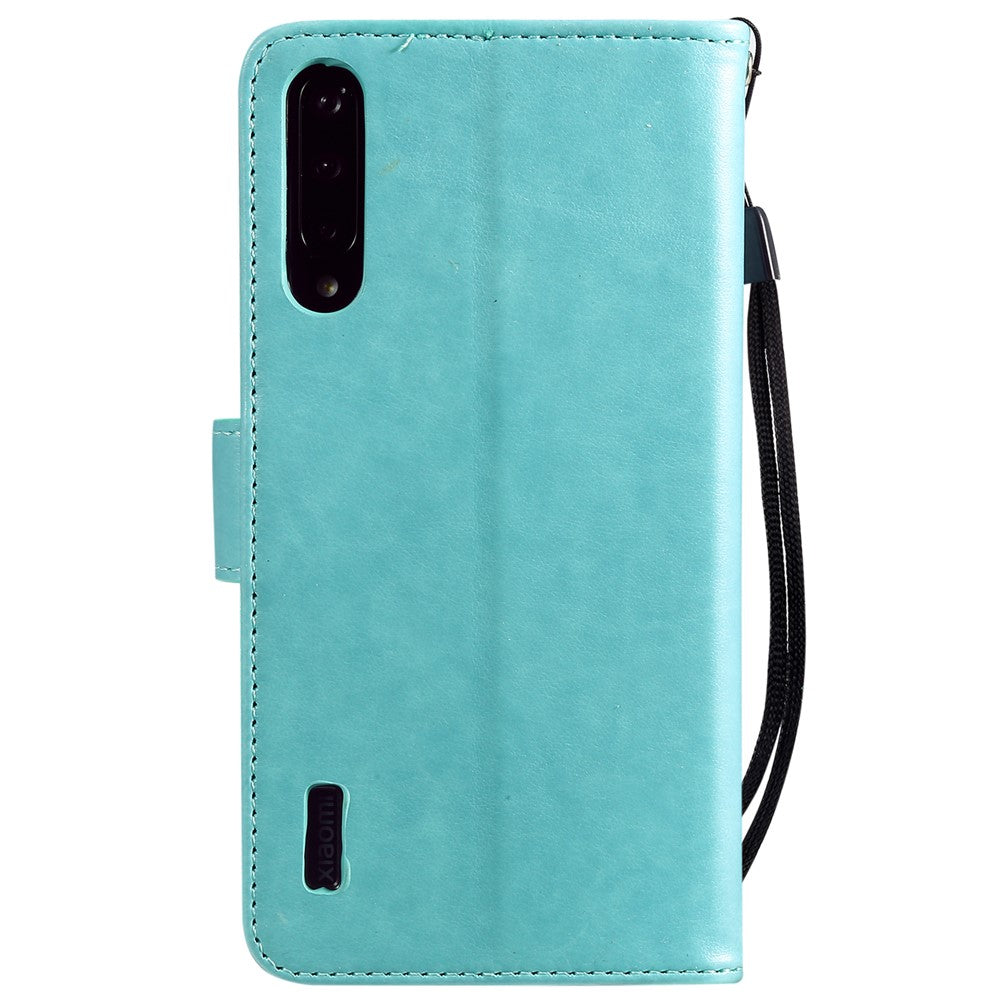 Imprint Sakura Cat Leather Stand Case with Card Slots for Xiaomi Mi CC9e / Mi A3