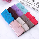 Imprint Sakura Cat Leather Stand Case with Card Slots for Xiaomi Mi CC9e / Mi A3