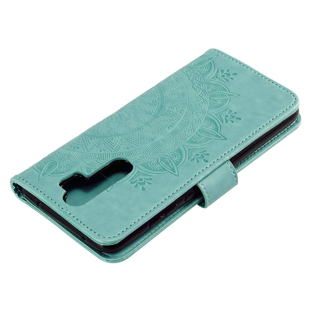 Imprint Flower Leather Wallet Phone Casing for Xiaomi Redmi Note 8 Pro