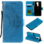 Imprint Flower Leather Wallet Phone Casing for Xiaomi Redmi Note 8 Pro