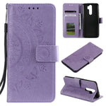 Imprint Flower Leather Wallet Phone Casing for Xiaomi Redmi Note 8 Pro