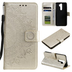 Imprint Flower Leather Wallet Phone Casing for Xiaomi Redmi Note 8 Pro