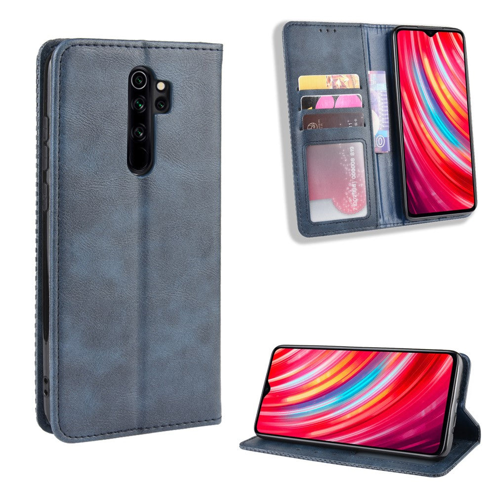 Retro Auto-absorbed Leather Casing for Xiaomi Redmi Note 8 Pro