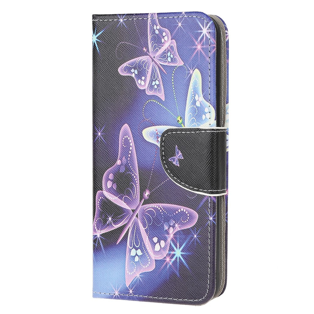 Pattern Printing Cross Texture Leather Wallet Case for Xiaomi Redmi Note 8 Pro