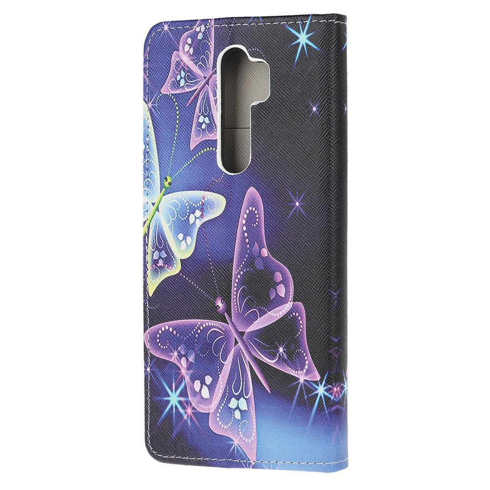 Pattern Printing Cross Texture Leather Wallet Case for Xiaomi Redmi Note 8 Pro