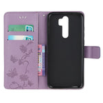 Imprint Butterfly Flower Leather Wallet Casing for Xiaomi Redmi Note 8 Pro