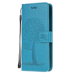 Imprint Tree Owl PU Leather Wallet Phone Cover with Stand for Xiaomi Redmi Note 8