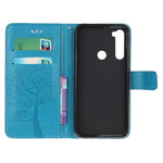 Imprint Tree Owl PU Leather Wallet Phone Cover with Stand for Xiaomi Redmi Note 8