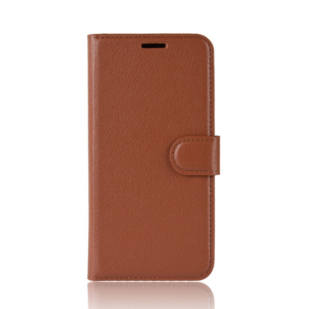 Litchi Skin Leather Wallet Stand Phone Case for Xiaomi Redmi Note 8 (2019 / 2021)