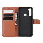 Litchi Skin Leather Wallet Stand Phone Case for Xiaomi Redmi Note 8 (2019 / 2021)