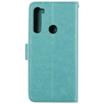 Imprint Flower Pattern Leather Wallet Stand Mobile Cover Case for Xiaomi Redmi Note 8