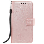 Imprint Flower Pattern Leather Wallet Stand Mobile Cover Case for Xiaomi Redmi Note 8