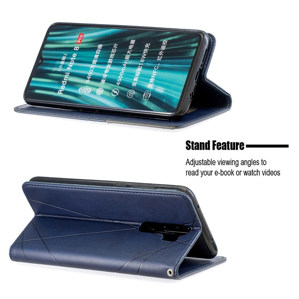 Geometric Pattern Stand Leather Card Holder Case for Xiaomi Redmi Note 8 Pro