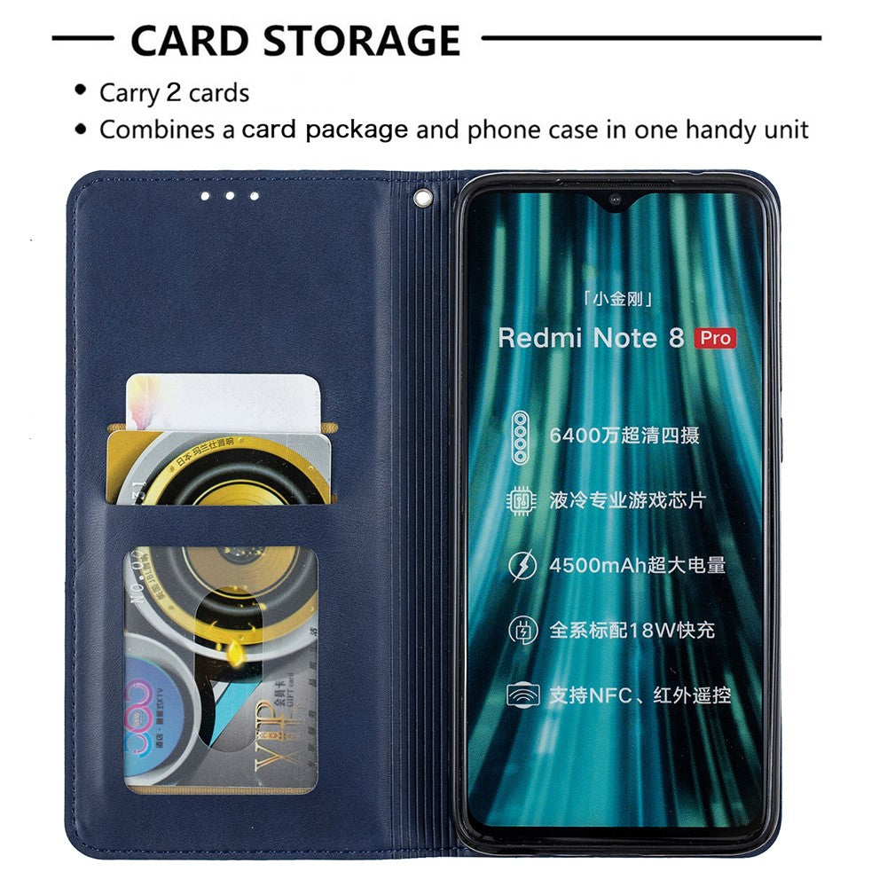Geometric Pattern Stand Leather Card Holder Case for Xiaomi Redmi Note 8 Pro