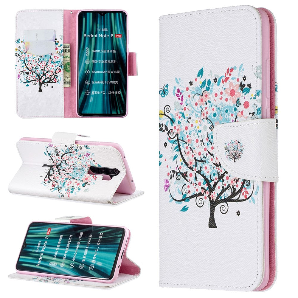 Pattern Printing Leather Wallet Case for Xiaomi Redmi Note 8 Pro