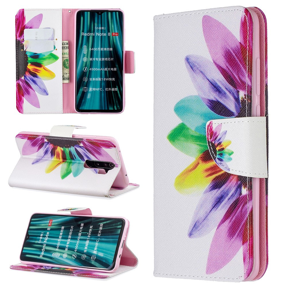 Pattern Printing Leather Wallet Case for Xiaomi Redmi Note 8 Pro