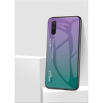 Gradient Color Tempered Glass + PC + TPU Hybrid Case for Xiaomi Mi CC9e/Mi A3