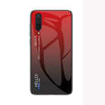 Gradient Color Tempered Glass + PC + TPU Hybrid Case for Xiaomi Mi CC9e/Mi A3