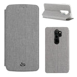 VILI DMX Cross Texture PU Leather Stand Case with Card Slot for Xiaomi Redmi Note 8 Pro