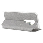 VILI DMX Cross Texture PU Leather Stand Case with Card Slot for Xiaomi Redmi Note 8 Pro