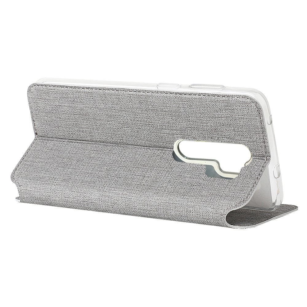 VILI DMX Cross Texture PU Leather Stand Case with Card Slot for Xiaomi Redmi Note 8 Pro