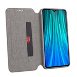VILI DMX Cross Texture PU Leather Stand Case with Card Slot for Xiaomi Redmi Note 8 Pro