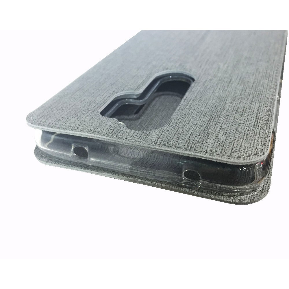 VILI DMX Cross Texture PU Leather Stand Case with Card Slot for Xiaomi Redmi Note 8 Pro