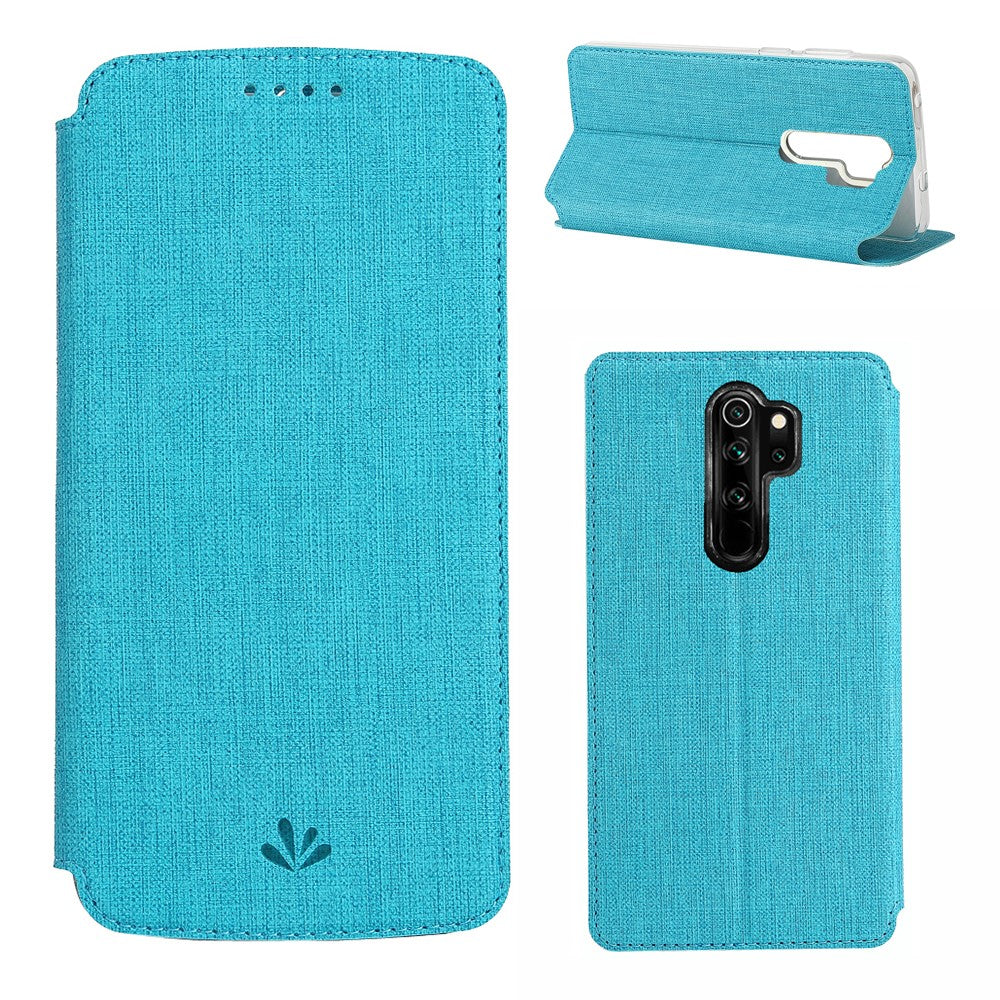 VILI DMX Cross Texture PU Leather Stand Case with Card Slot for Xiaomi Redmi Note 8 Pro