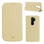 VILI DMX Cross Texture PU Leather Stand Case with Card Slot for Xiaomi Redmi Note 8 Pro