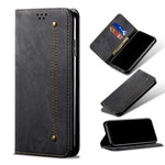 Jeans Cloth Texture Retro Style Flip Leather Phone Casing for Xiaomi Mi CC9e/Mi A3