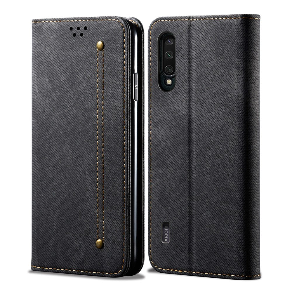 Jeans Cloth Texture Retro Style Flip Leather Phone Casing for Xiaomi Mi CC9e/Mi A3