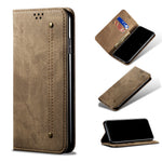 Retro Style Jeans Cloth Leather Stand Case with Card Slots for Xiaomi Mi 9