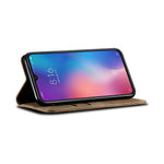 Retro Style Jeans Cloth Leather Stand Case with Card Slots for Xiaomi Mi 9