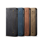 Retro Style Jeans Cloth Leather Stand Case with Card Slots for Xiaomi Mi 9