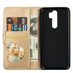 Glitter Powder Zippered Leather Wallet Case with Strap for Xiaomi Redmi Note 8 Pro