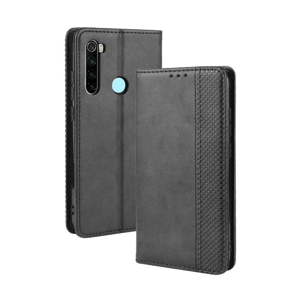 Retro Auto-absorbed Leather Casing Cover for Xiaomi Redmi Note 8T