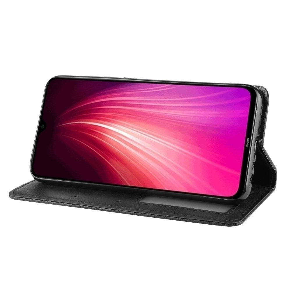 Retro Auto-absorbed Leather Casing Cover for Xiaomi Redmi Note 8T