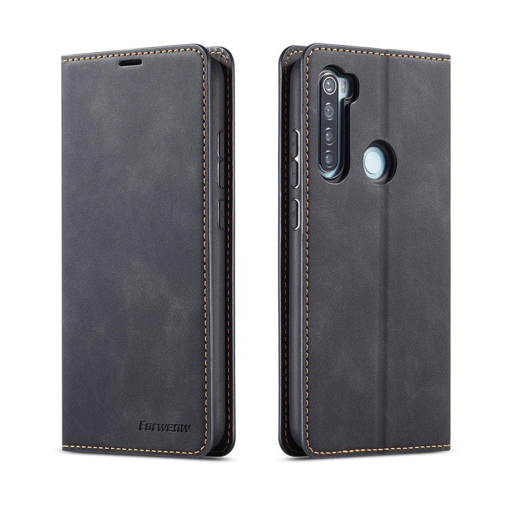 FORWENW Fantasy Series Auto-absorbed Silky Touch Leather Stand Case for Xiaomi Redmi Note 8