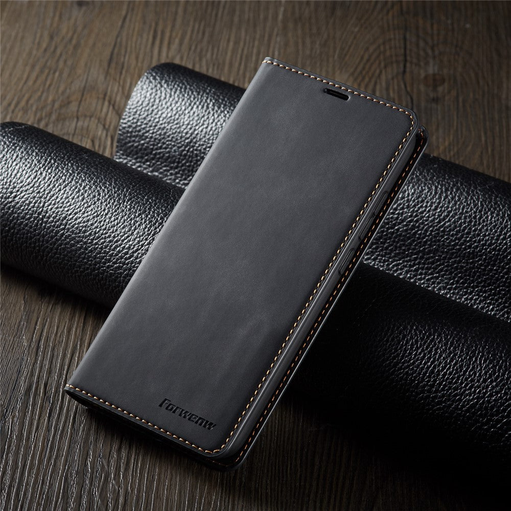 FORWENW Fantasy Series Auto-absorbed Silky Touch Leather Stand Case for Xiaomi Redmi Note 8