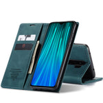 CASEME 013 Series Auto-absorbed Leather Wallet Stand Case Phone Shell for Xiaomi Redmi Note 8 Pro