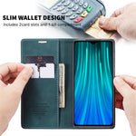 CASEME 013 Series Auto-absorbed Leather Wallet Stand Case Phone Shell for Xiaomi Redmi Note 8 Pro
