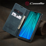 CASEME 013 Series Auto-absorbed Leather Wallet Stand Case Phone Shell for Xiaomi Redmi Note 8 Pro