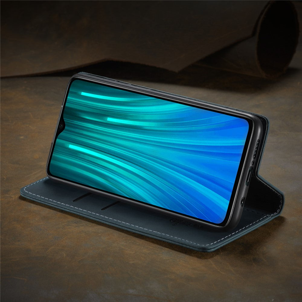 CASEME 013 Series Auto-absorbed Leather Wallet Stand Case Phone Shell for Xiaomi Redmi Note 8 Pro