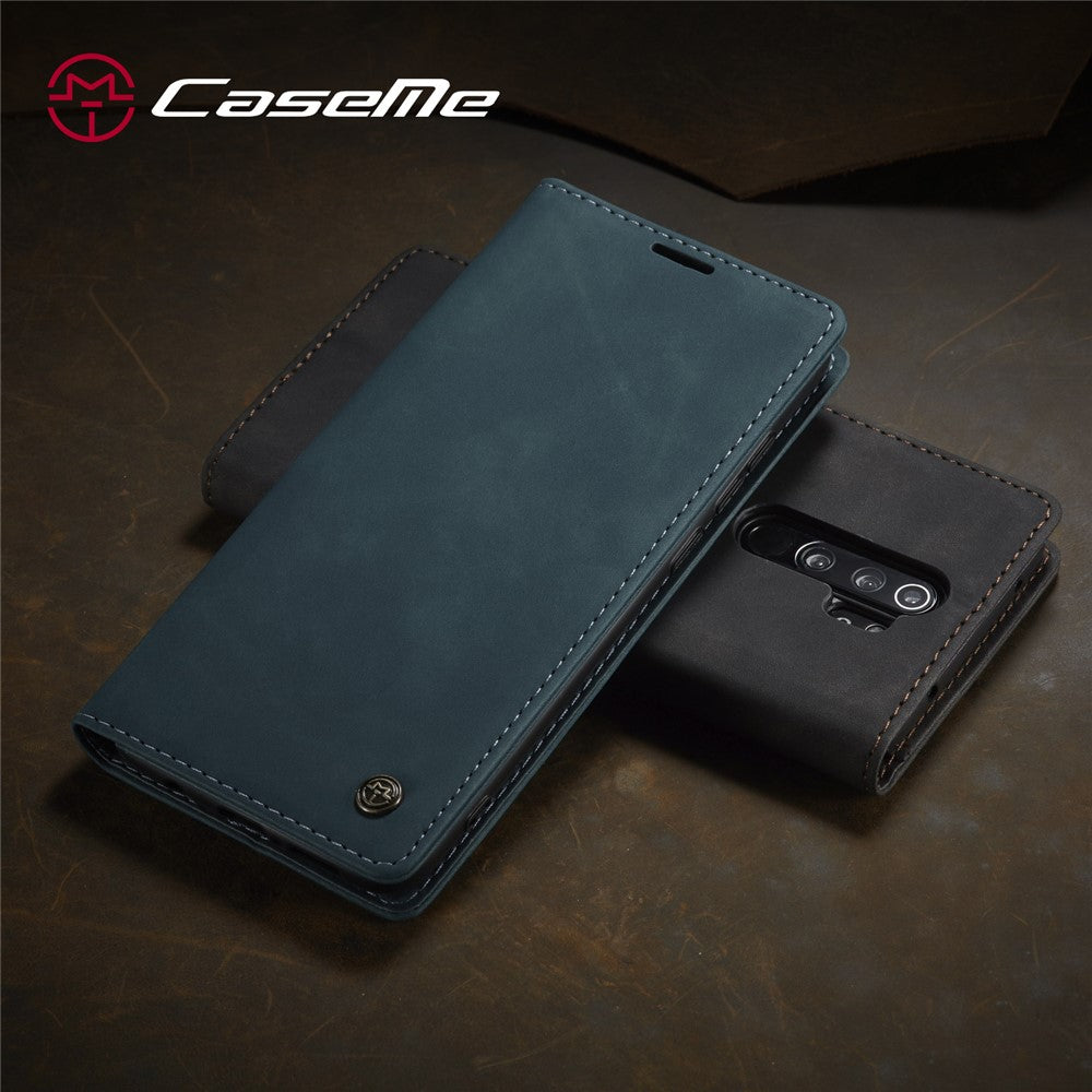 CASEME 013 Series Auto-absorbed Leather Wallet Stand Case Phone Shell for Xiaomi Redmi Note 8 Pro
